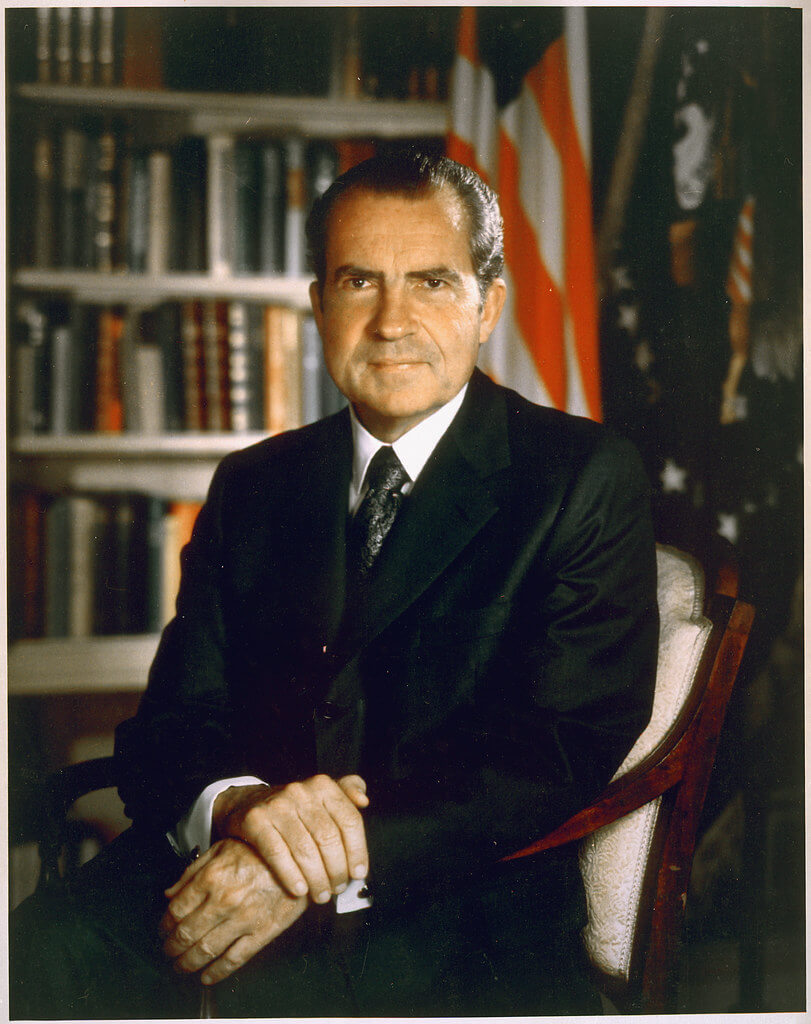 Nixon, protagonist of the Watergate scandal and partly responsible for the fact that today we know the other meaning of deep throat.
