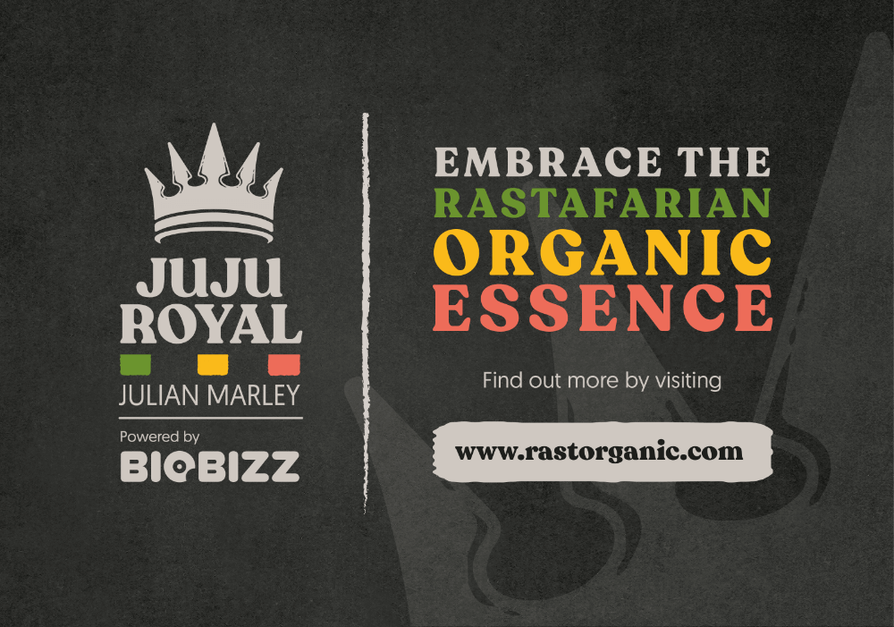 Juju Royal, developed between Biobizz and Julian Marley, represents the Rastafari essence in the world of cultivation
